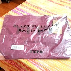 FEED Maroon Color Tote bag